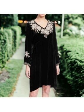 johnny was navy beaded mesh dress Johnny Was | Dresses | Johnny Was Navy Beaded Mesh Dress